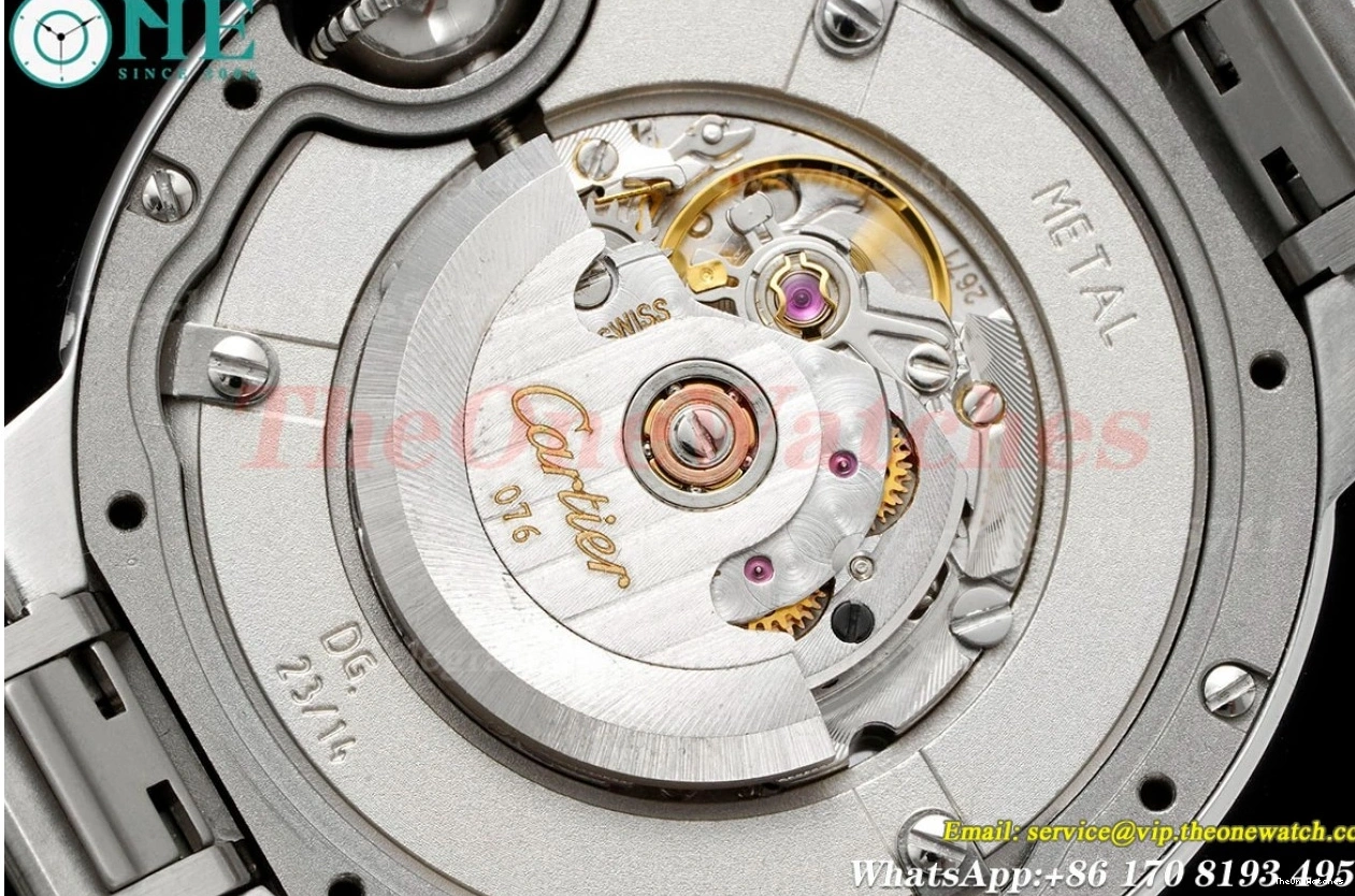 Ballon SS Bleu Ladies 33mm A076 Cartier 3KF De Dia SS Wht 1218